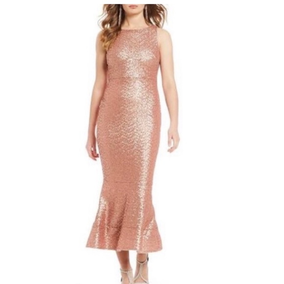 NWT Gianni Bini Juliet Dress Rose Sequin Feminine Fairytale Size 4 - Picture 1 of 16